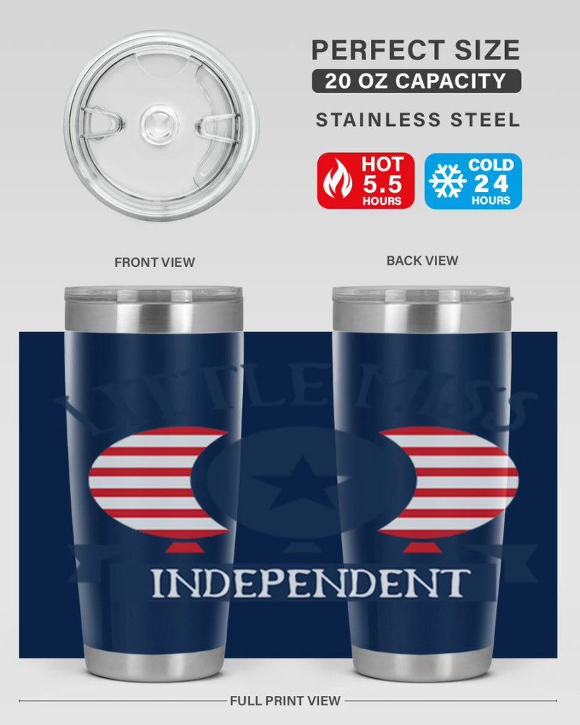 Little miss independent Style 80#- Fourt Of July- Tumbler