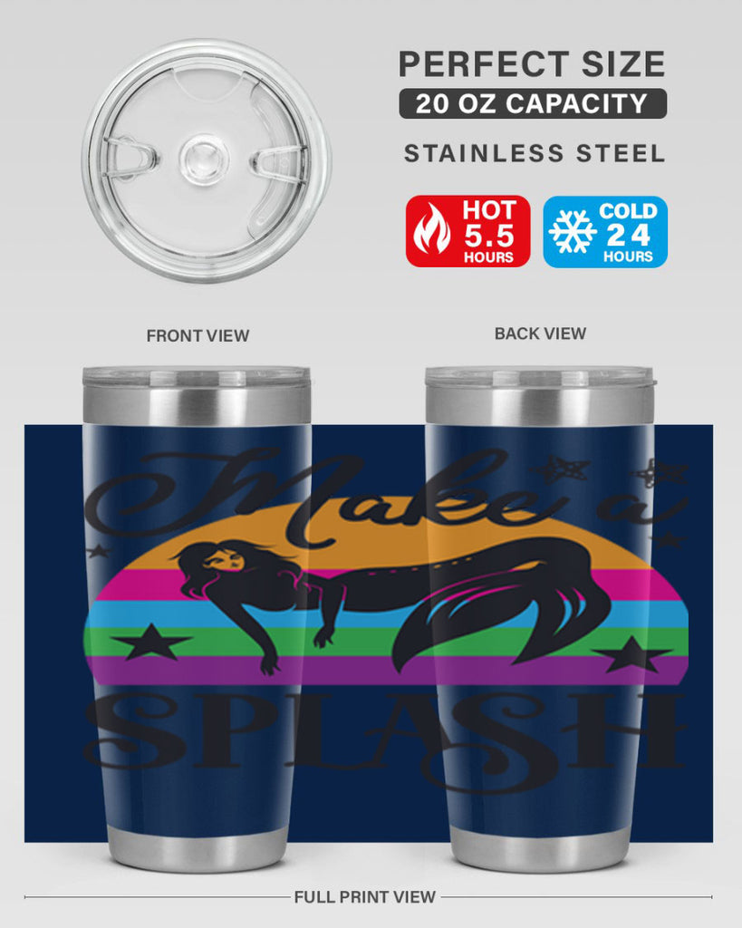 Make a splash 313#- mermaid- Tumbler