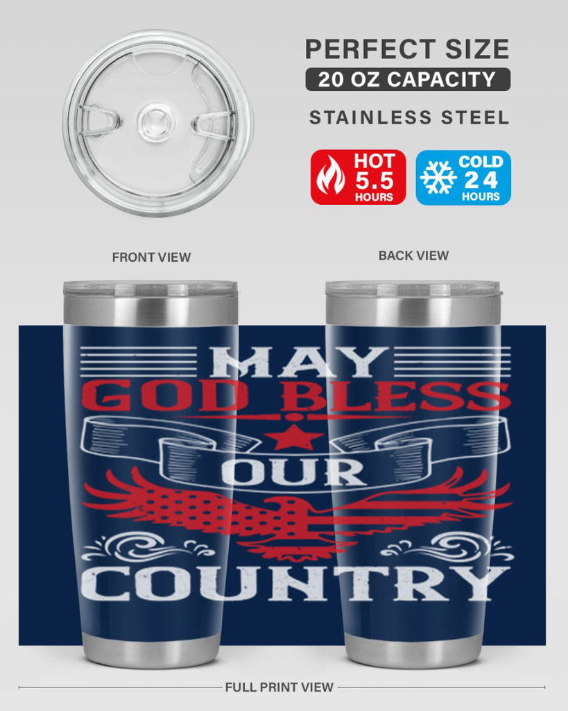 May God bless our country Style 133#- Fourt Of July- Tumbler