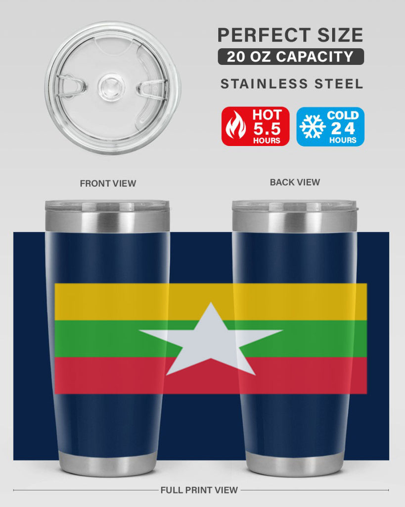 Myanmar 79#- world flags- Tumbler