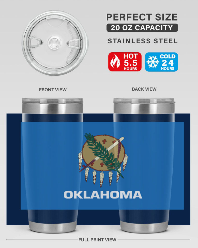 Oklahoma 16#- Us Flags- Tumbler