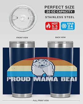 Proud mama bear 26#- Bears- Tumbler