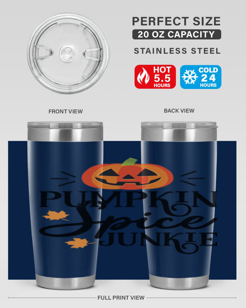 Pumpkinspicejunkie 568#- fall- Tumbler