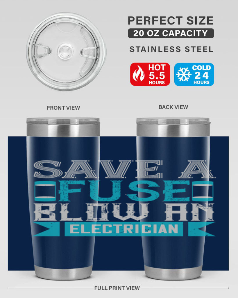 Save a fuse below an electrician Style 14#- electrician- tumbler