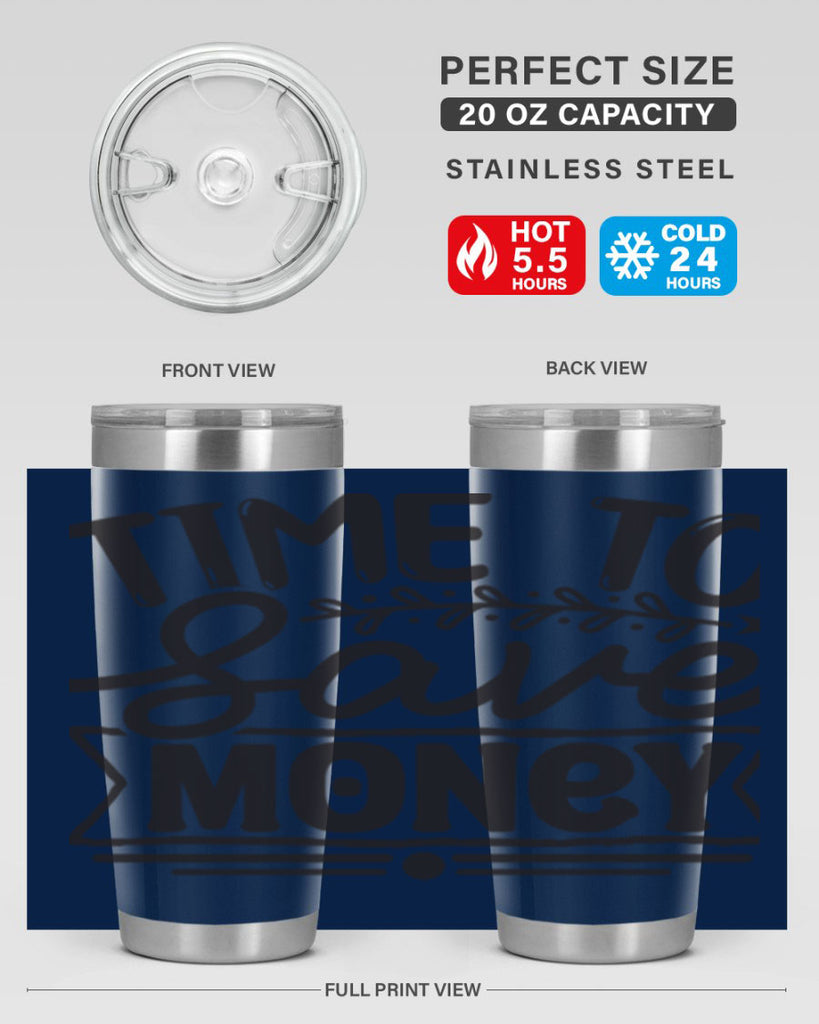 Time to save money 414#- winter- Tumbler