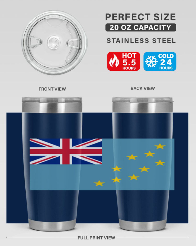 Tuvalu 15#- world flags- Tumbler