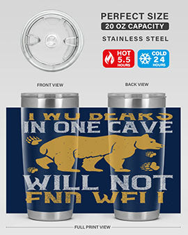 Two bears in one cave will not end well 39#- Bears- Tumbler