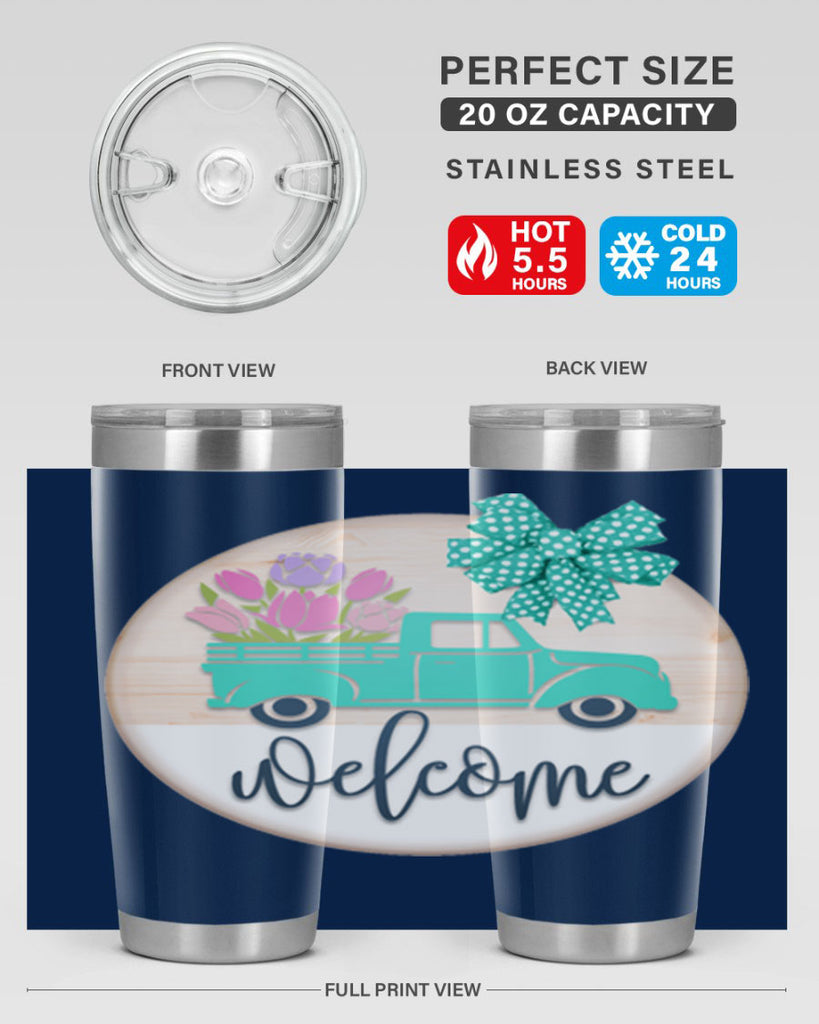 Welcome spring truck Mockup578#- spring- Tumbler