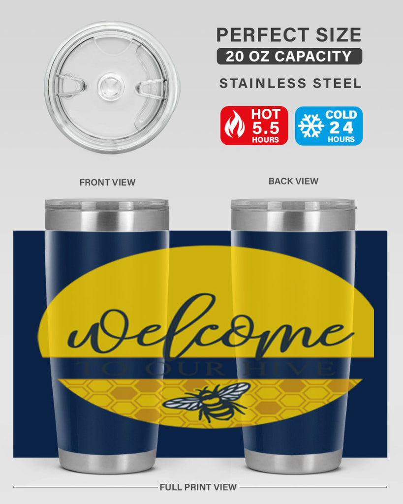 Welcome to our Hive complete yellow590#- spring- Tumbler