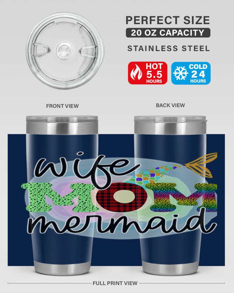 Wife Mom Mermaid 674#- mermaid- Tumbler