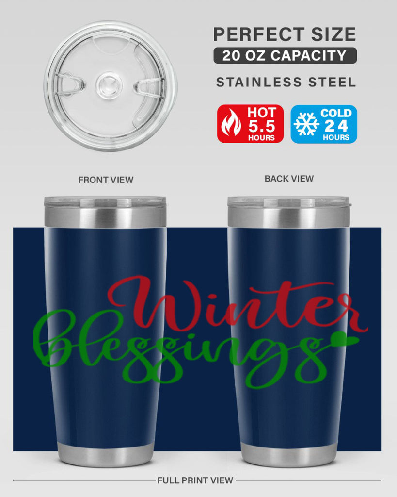 Winter Blessings 492#- winter- Tumbler