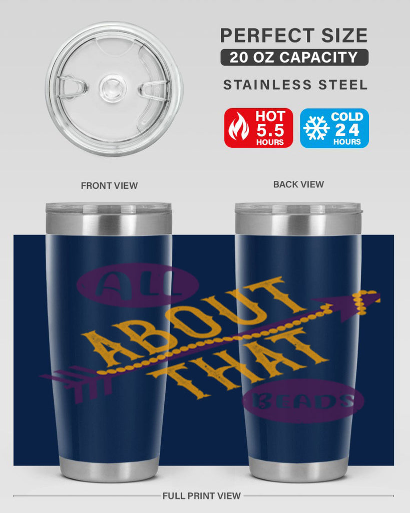 all about that beads 62#- mardi gras- Tumbler