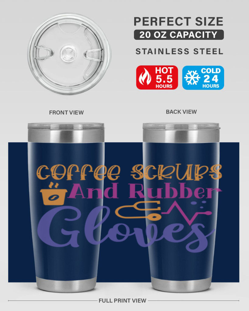 coffee scrubs and rubber gloves Style 392#- nurse- tumbler