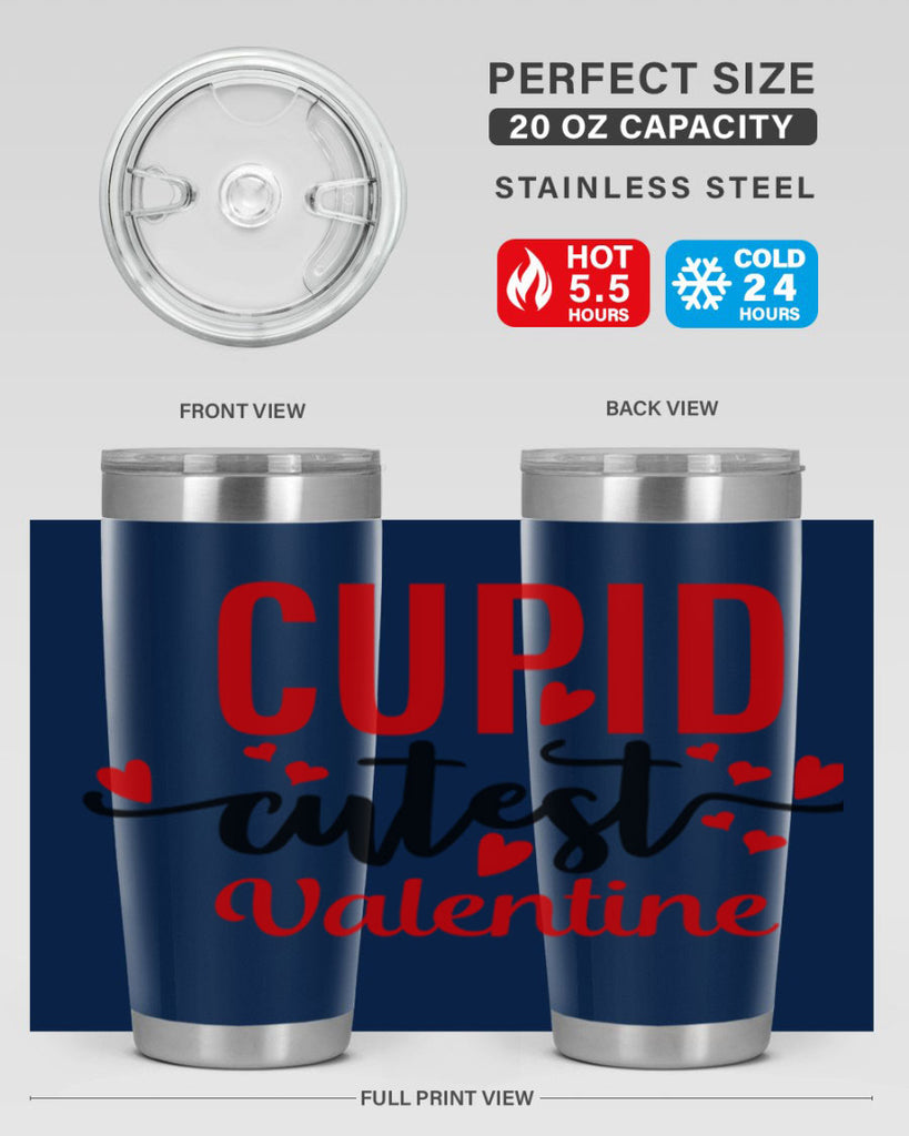 cupid cutest valentine 72#- valentines day- Tumbler