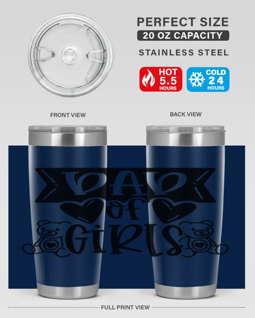 dad of girls 60#- fathers day- Tumbler