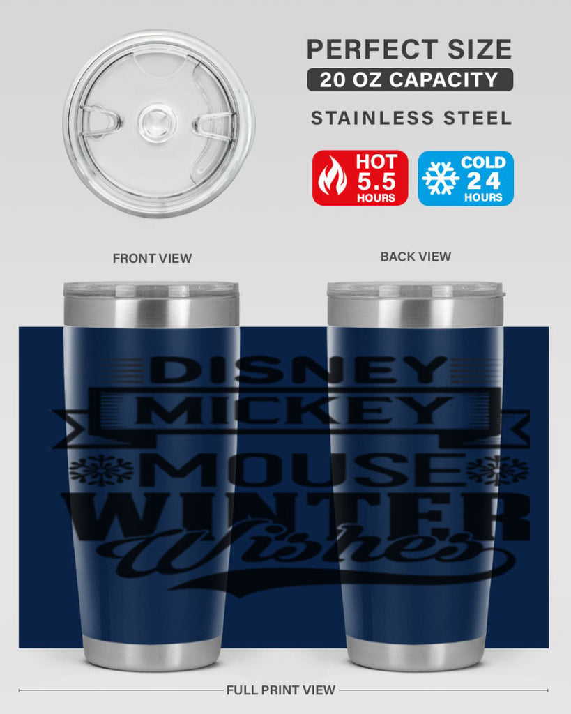 disney mickey mouse winter wishes 93#- winter- Tumbler