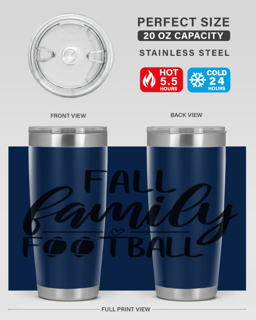 fall family football 100#- fall- Tumbler