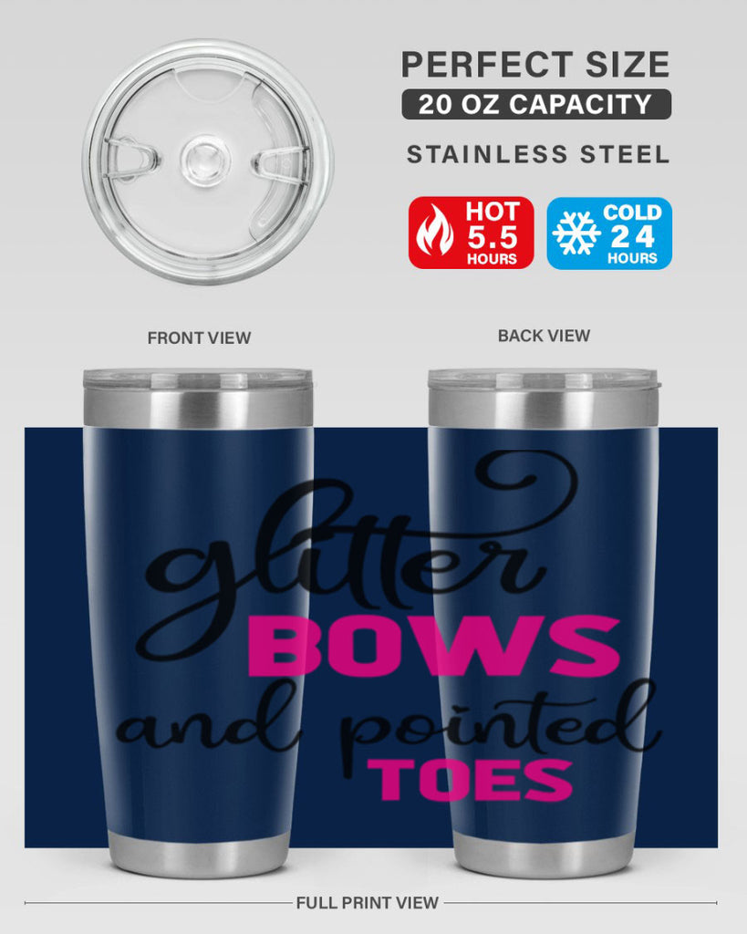 glitter bows and pointed toes 41#- ballet- Tumbler