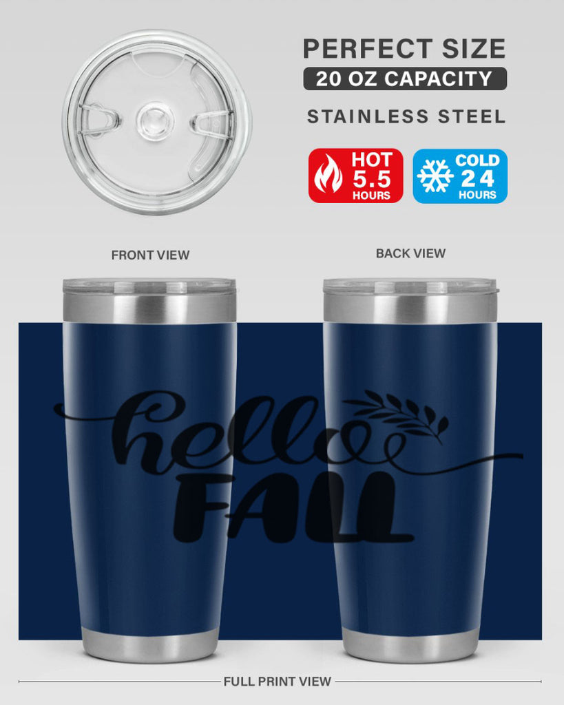 hello fall 54#- thanksgiving- Tumbler