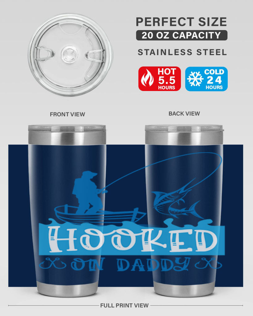 hooked on daddy 218#- fishing- Tumbler