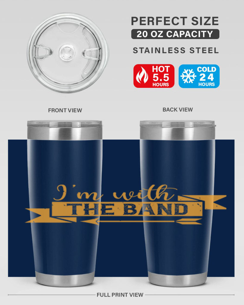 i’m with the band 58#- mardi gras- Tumbler