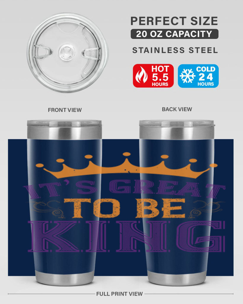 it’s great to be king 61#- mardi gras- Tumbler