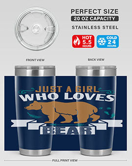 just a girl who loves bear 19#- Bears- Tumbler