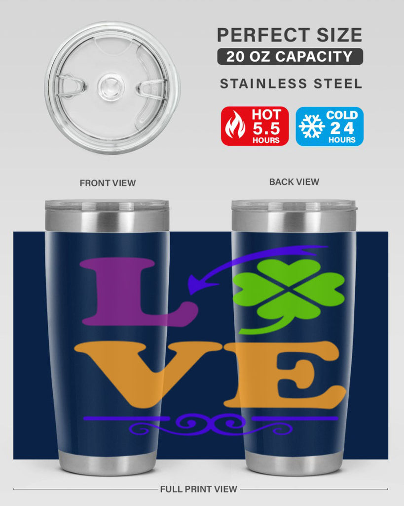 love 18#- mardi gras- Tumbler