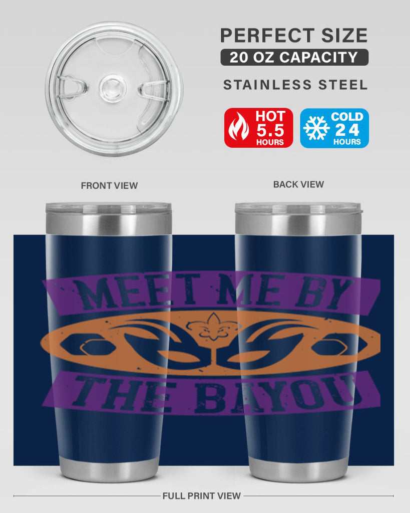 meet me by the bayou 45#- mardi gras- Tumbler