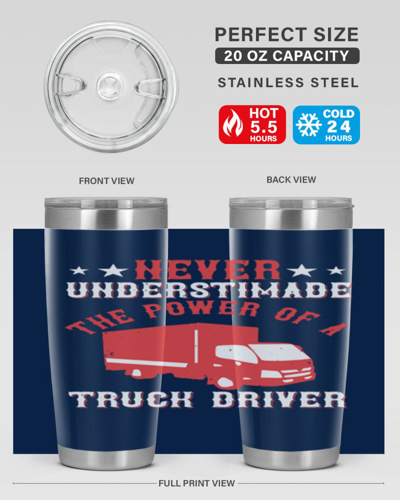 never understimade the power of a truck driver Style 27#- truck driver- tumbler