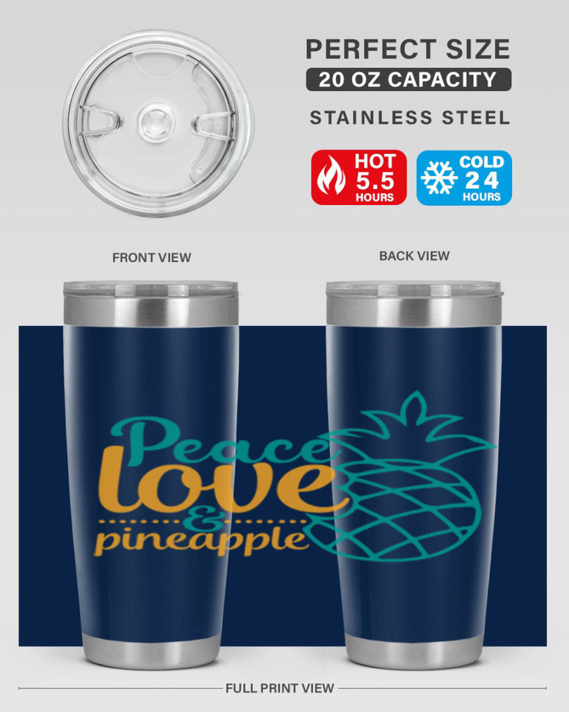 peace love pineapple Style 82#- summer- Tumbler