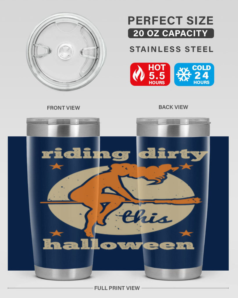 riding dirty this halloween 133#- halloween- Tumbler