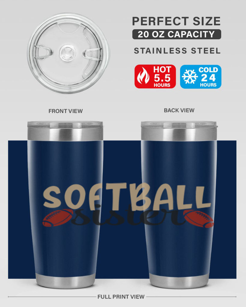 softball sister 2272#- softball- Tumbler