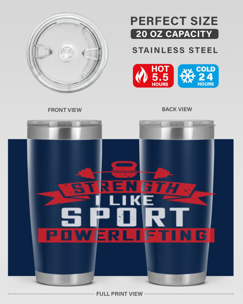 strength i like sport powerlifting 73#- gym- Tumbler