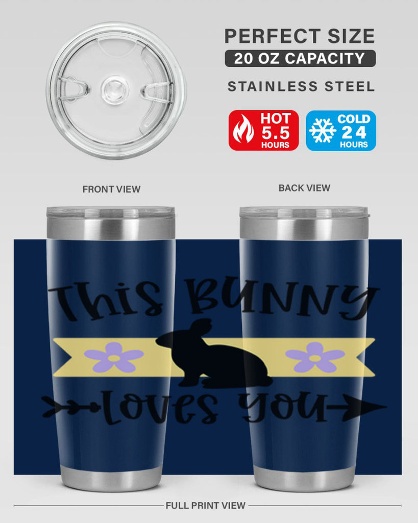 this bunny loves you 10#- easter- Tumbler