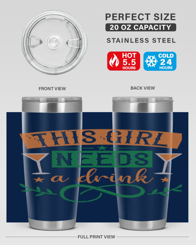 this girl needs a drink 36#- mardi gras- Tumbler
