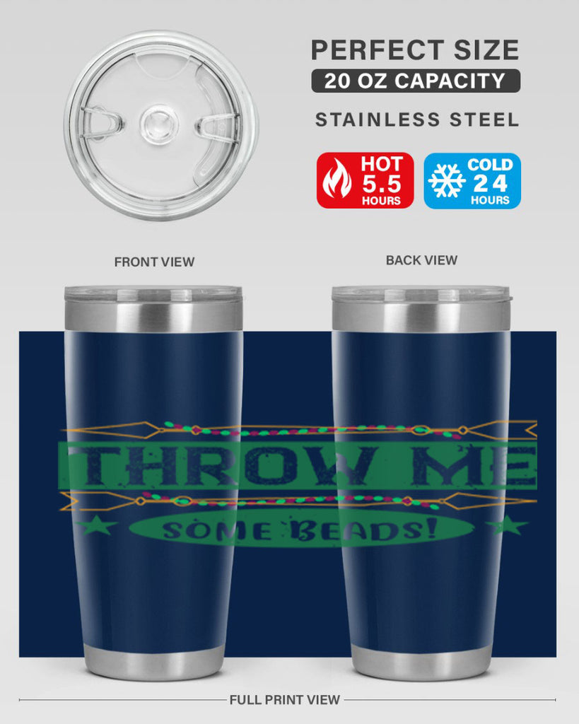 throw me some beads 34#- mardi gras- Tumbler