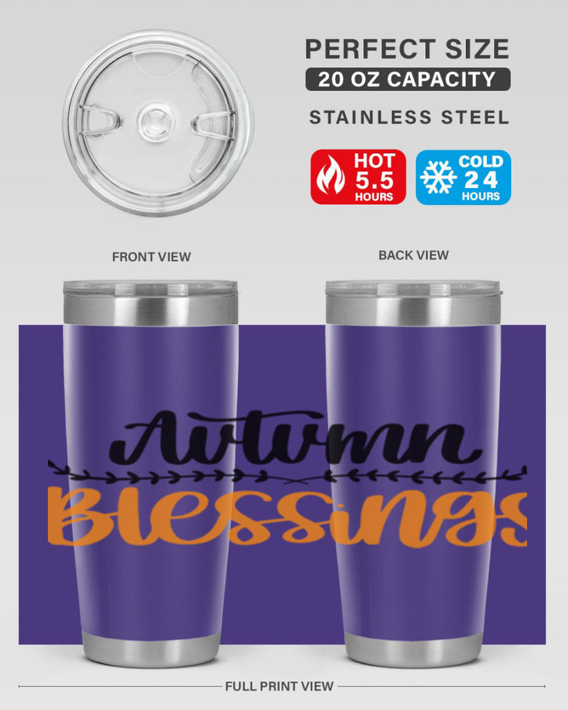 Autumn Blessings 473#- fall- Tumbler
