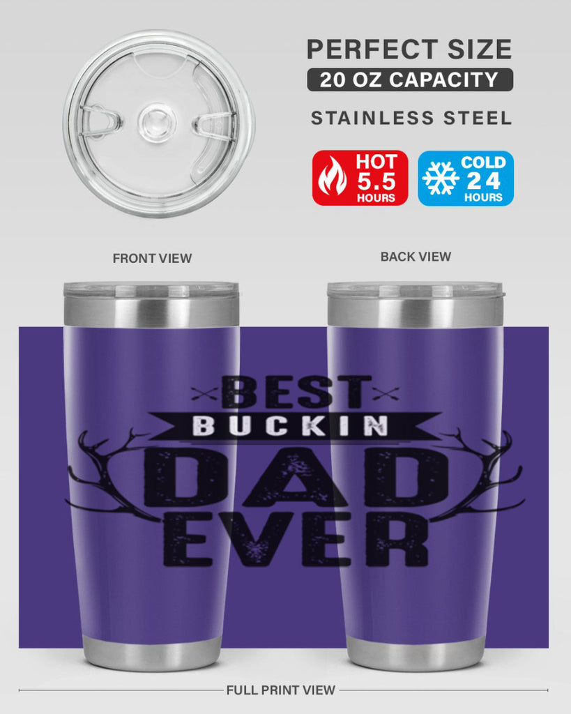 Best Buckin Dad ever 48#- dad- Tumbler