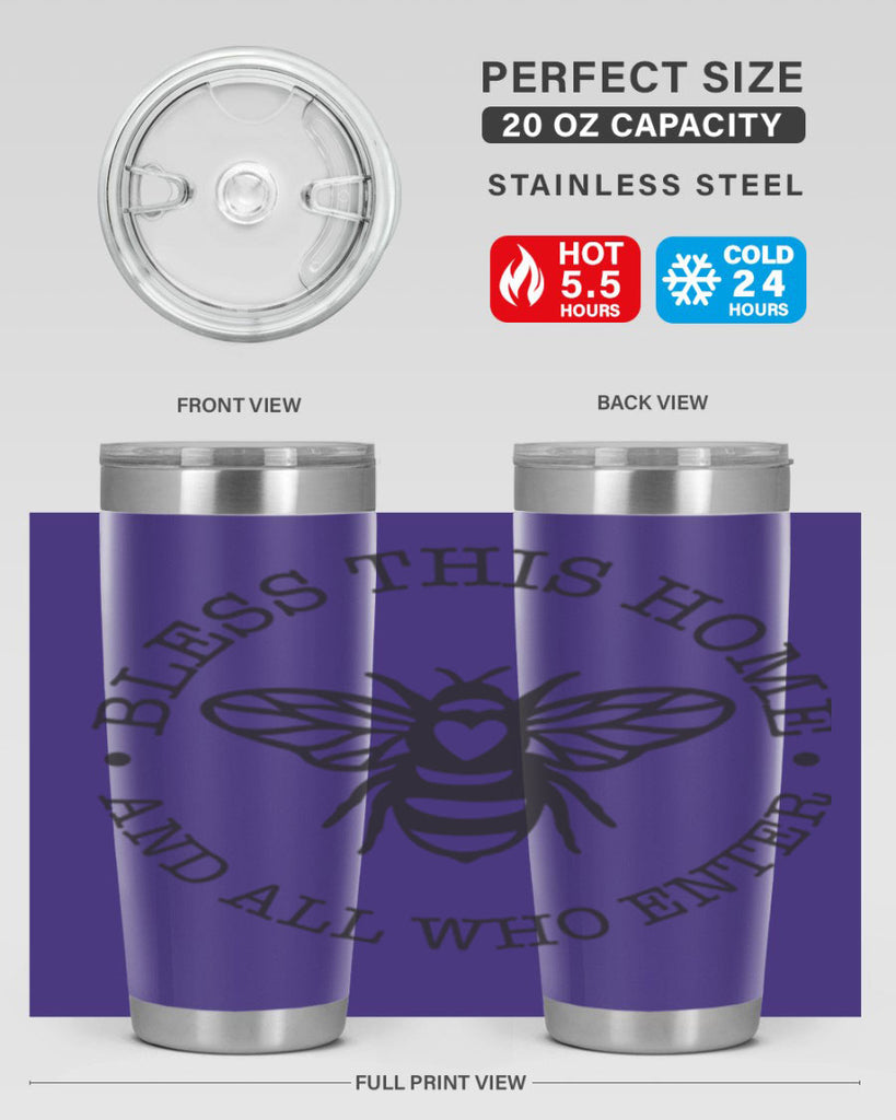 Bless this Home Bee59#- spring- Tumbler