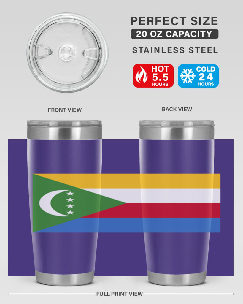 Comoros 160#- world flags- Tumbler