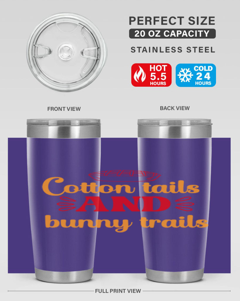Cotton tails and bunny trails 112#- spring- Tumbler