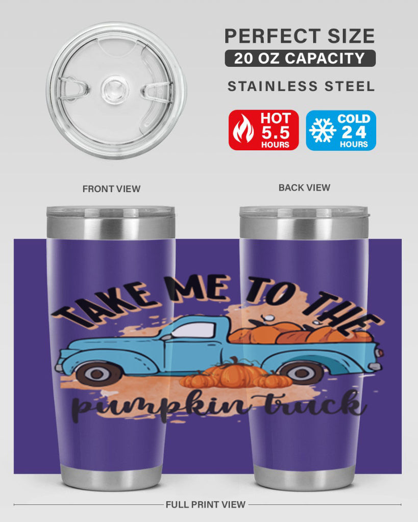 Fall Pumpkin Truck 128#- fall- Tumbler