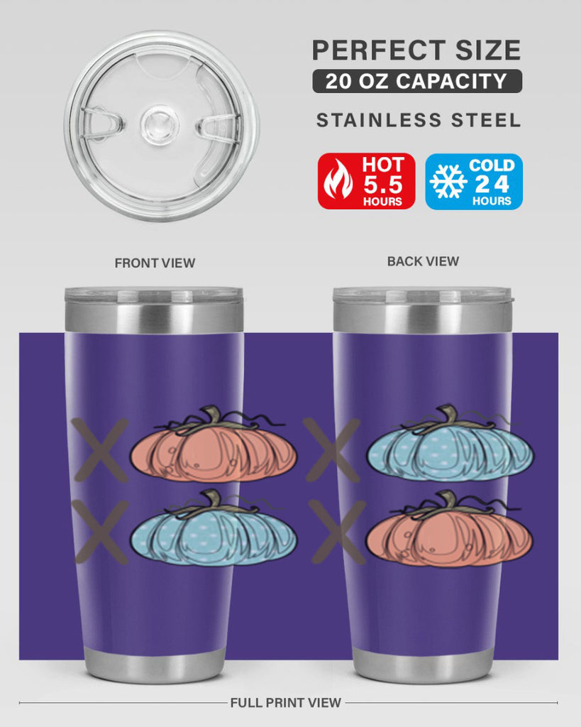 Fall Pumpkin XOXO 129#- fall- Tumbler