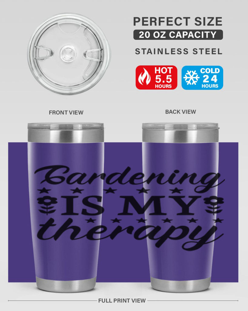 Gardening is my therapy  146#- spring- Tumbler