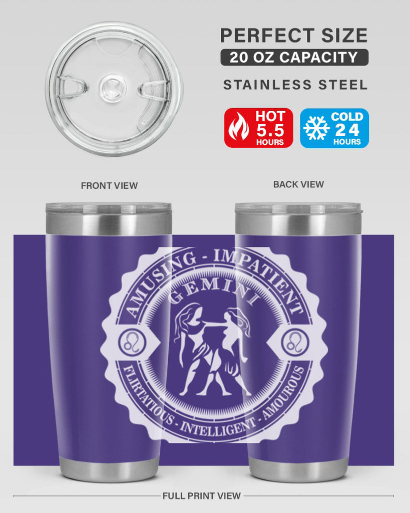 Gemini 12#- zodiac- Tumbler