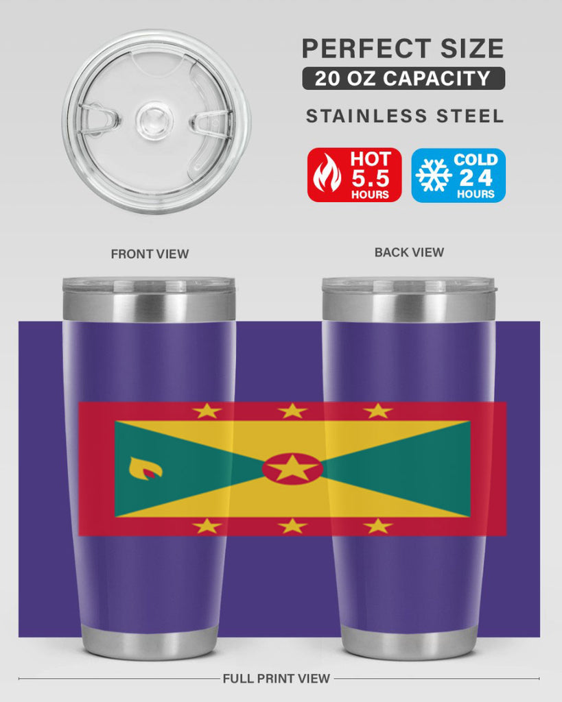 Grenada 130#- world flags- Tumbler