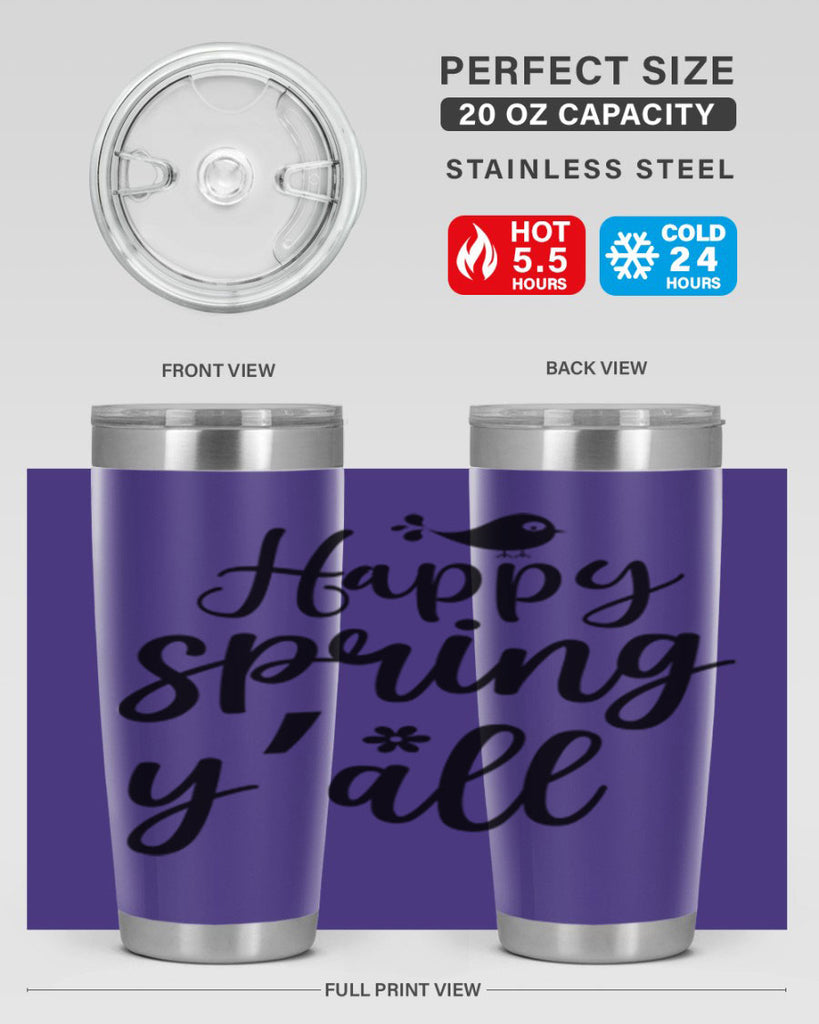 Happy Spring Y'all 167#- spring- Tumbler