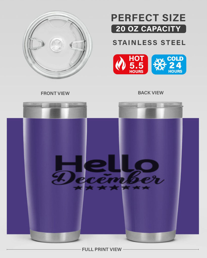 Hello December 156#- winter- Tumbler
