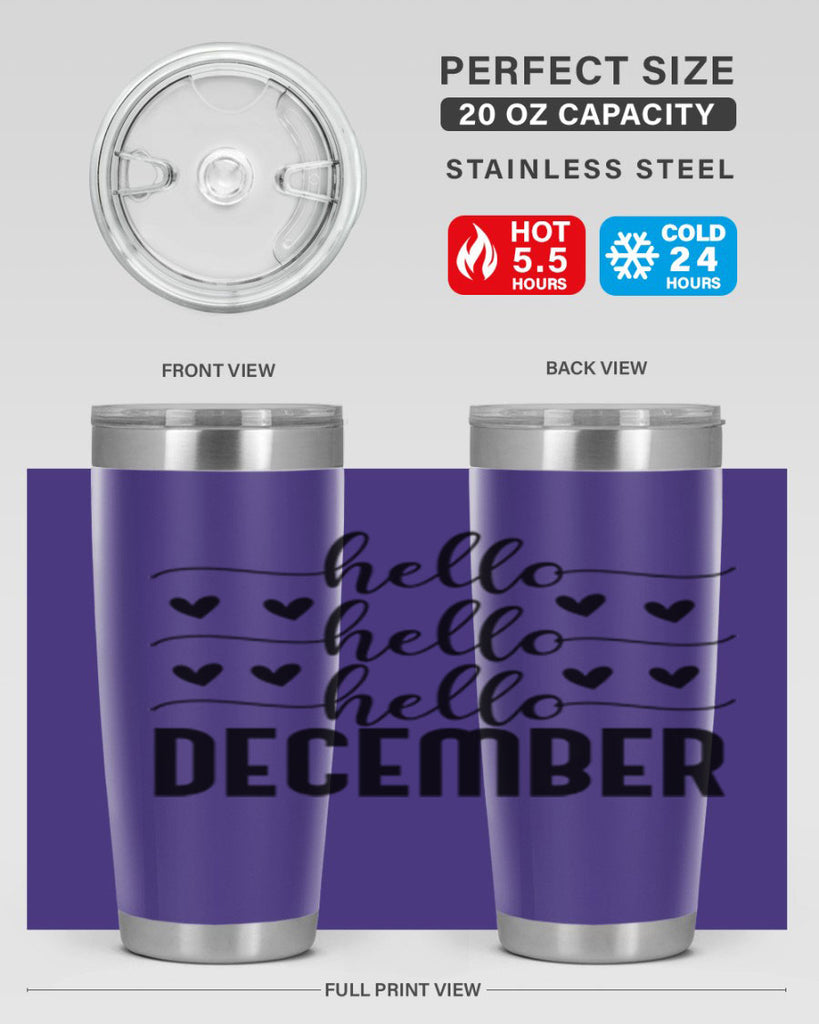 Hello December 157#- winter- Tumbler